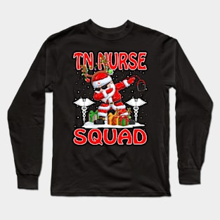 Christmas Tn Nurse Squad Reindeer Pajama Dabing Santa Long Sleeve T-Shirt